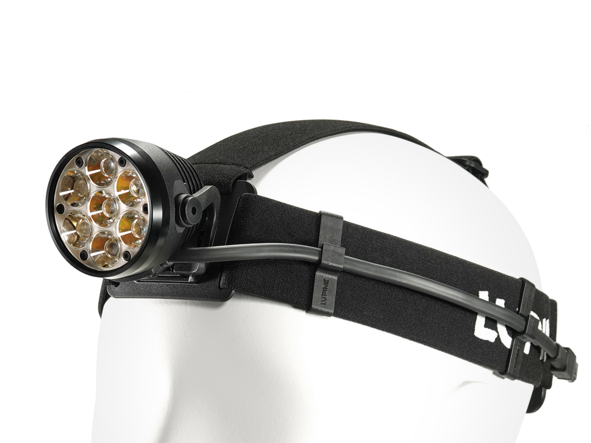 Betty BT on the headband, side view with cable routing