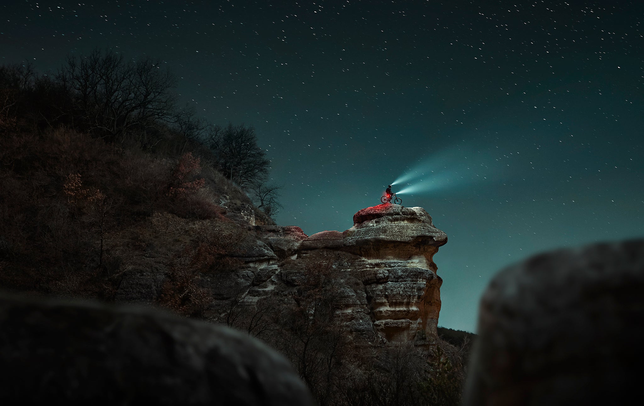 Nocturnal Outdoor-scene with Lupine light