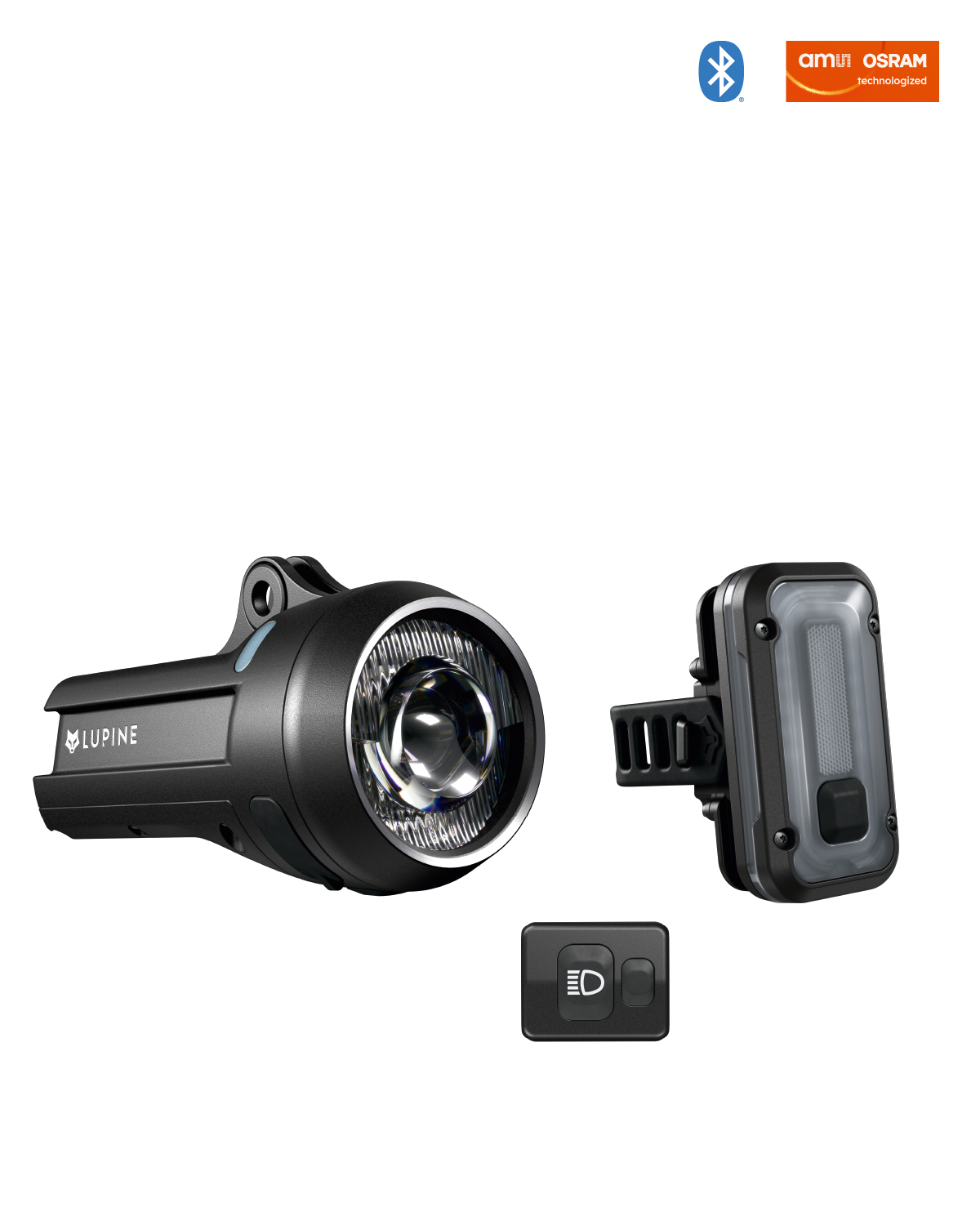 led fahrradbeleuchtung set stvzo SL Grano F + Rotlicht Pro BT: Licht-Set, StVZO