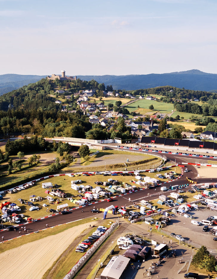 Aerial view of the Rad am Ring event grounds