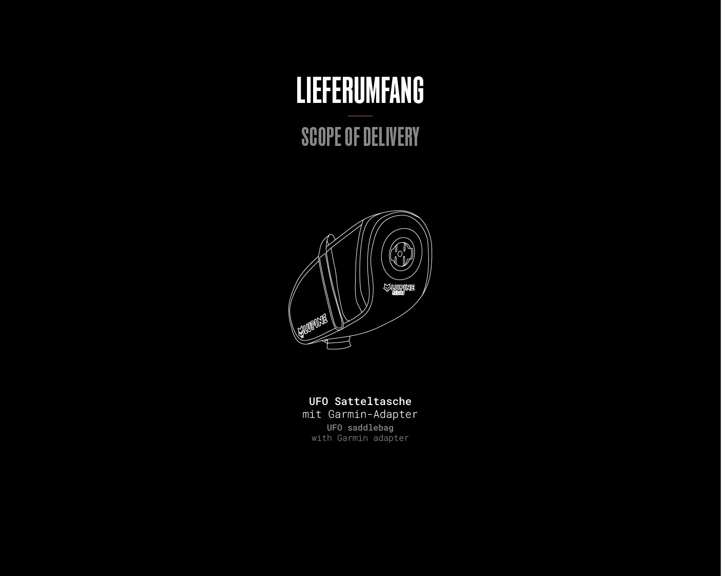 What's in the box – UFO Satteltasche (Garmin)